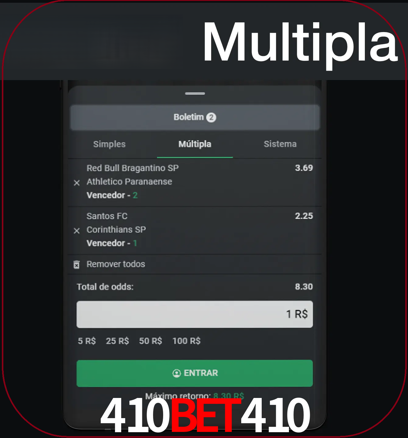 Faça apostas mais valiosas com mais de duas apostas.